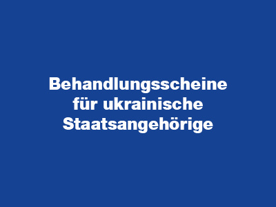 Kachel zu Behandlungsschein für ukrainische Staatsangehörige